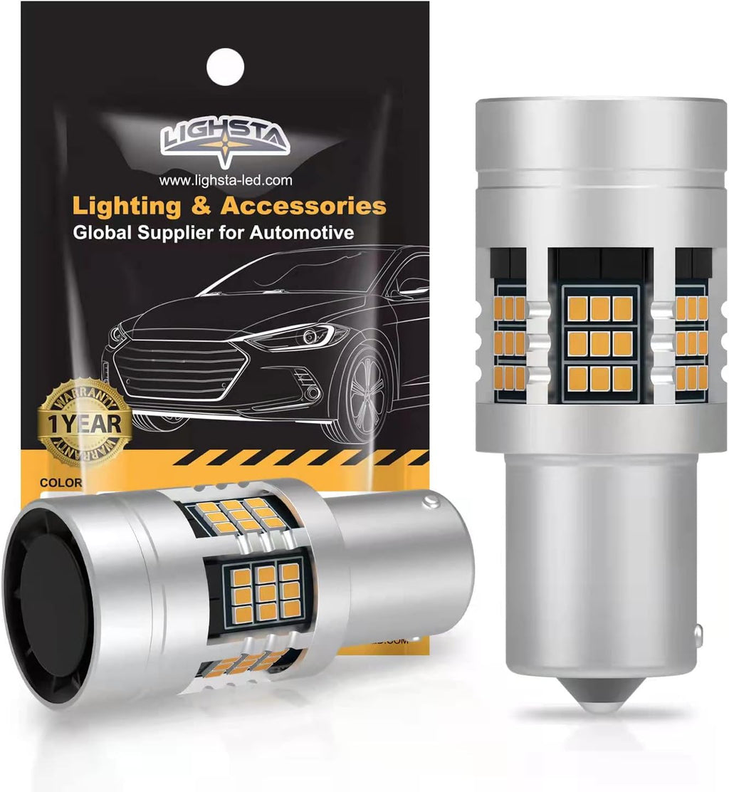 7443 7444 T20 992 7444NA Switchback LED Bulbs Dual Color Amber Yellow Turn Signal White Daytime Running Parking Lights Pack of 2 A238777
