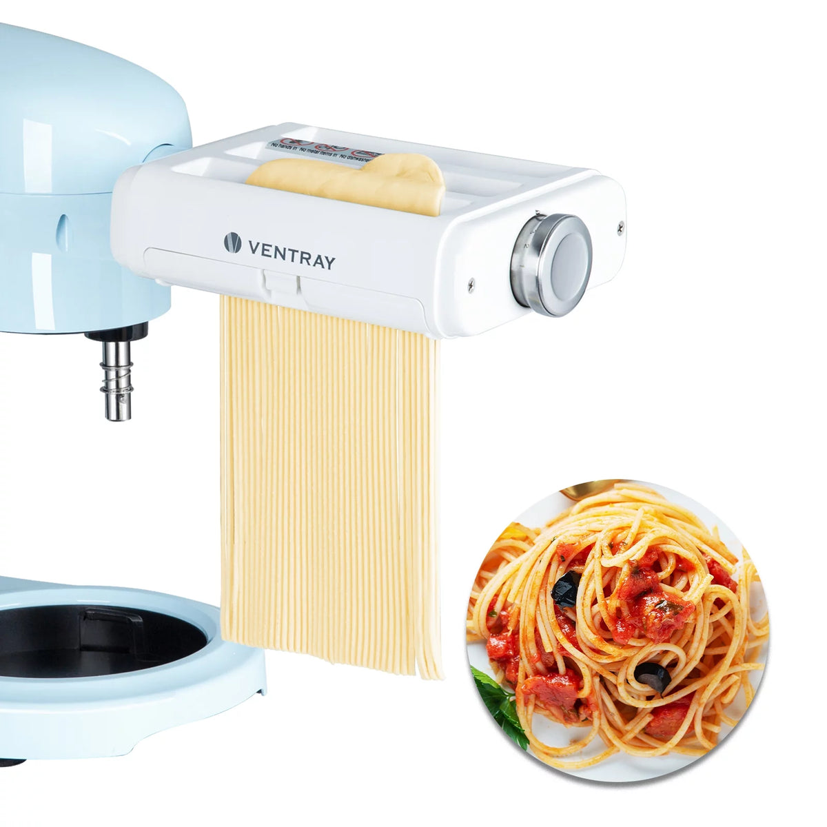 3 in 1 Pasta Maker Attachment for KitchenAid Stand Mixers with Cleaning Brush S32655