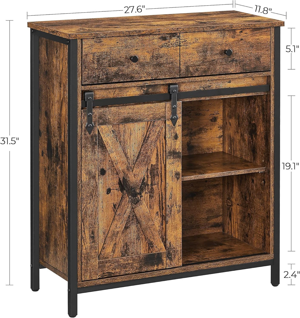 Buffet Cabinet with 1 Drawer and Sliding Barn Door S6541