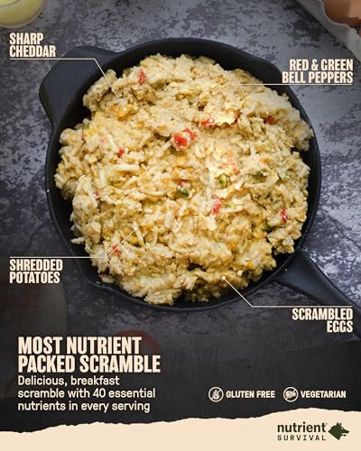 MRE Homestyle Scramble Eggs, Ready to Eat Meals (9 Servings) Freeze Dried Emergency Food Supply N354