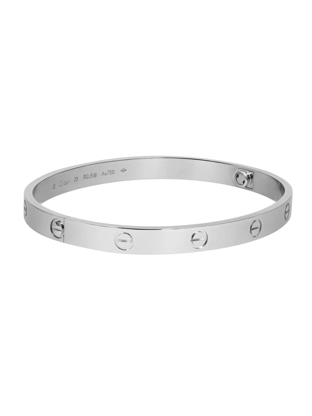 18K White Gold Bracelet Size 20 P548