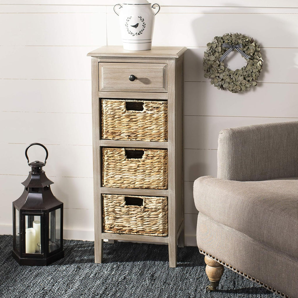 Distressed White Side Table I7805