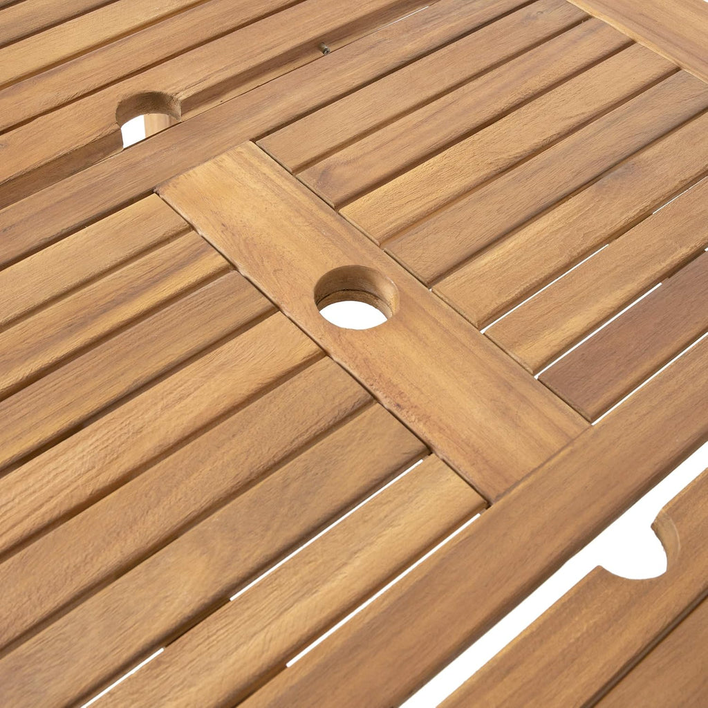 Acacia Wood Expandable Outdoor Dining Table Y72882
