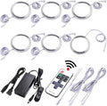 Dimmable Linkable Wired LED Puck Lights, 14 Lights, Warm White W7542