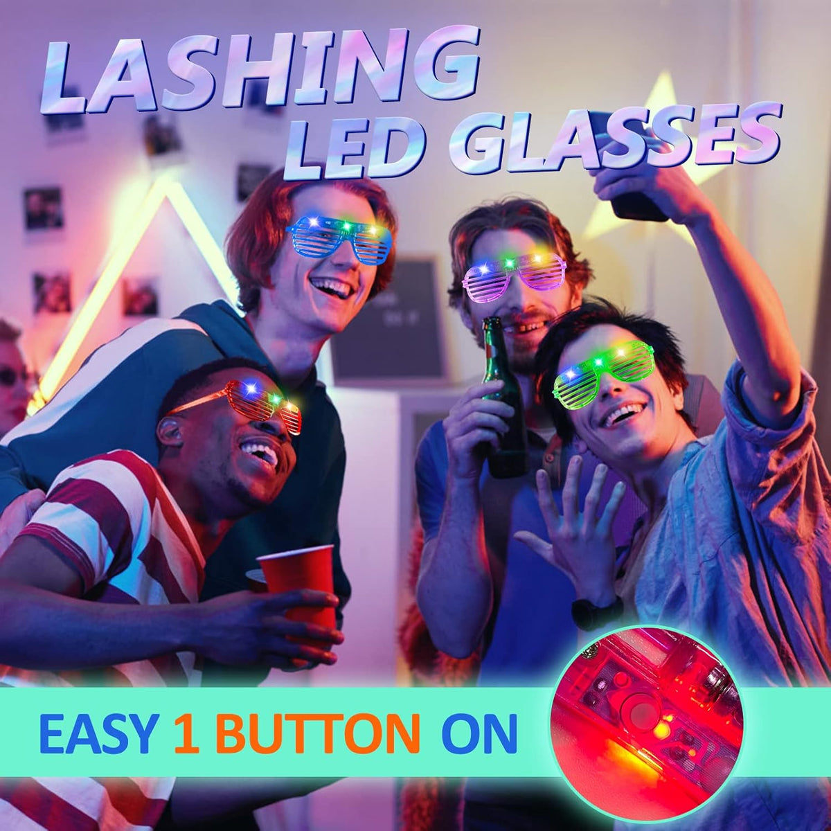 25 Pack Light Up Glasses E58610