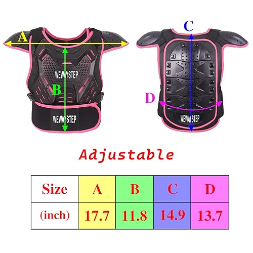 Kids Chest Protector Motocross Motorcycle Protective Gear Body Armor Vest Knee Pads Elbow Pads D344