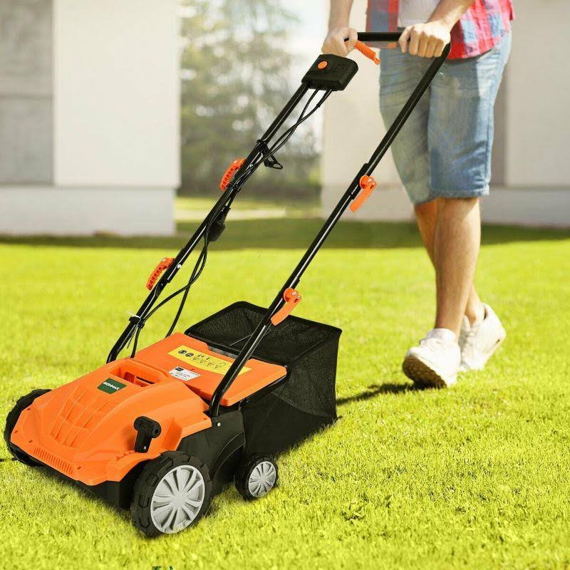 Corded Electric Lawn Mower Scarifier and Dethatcher V15583