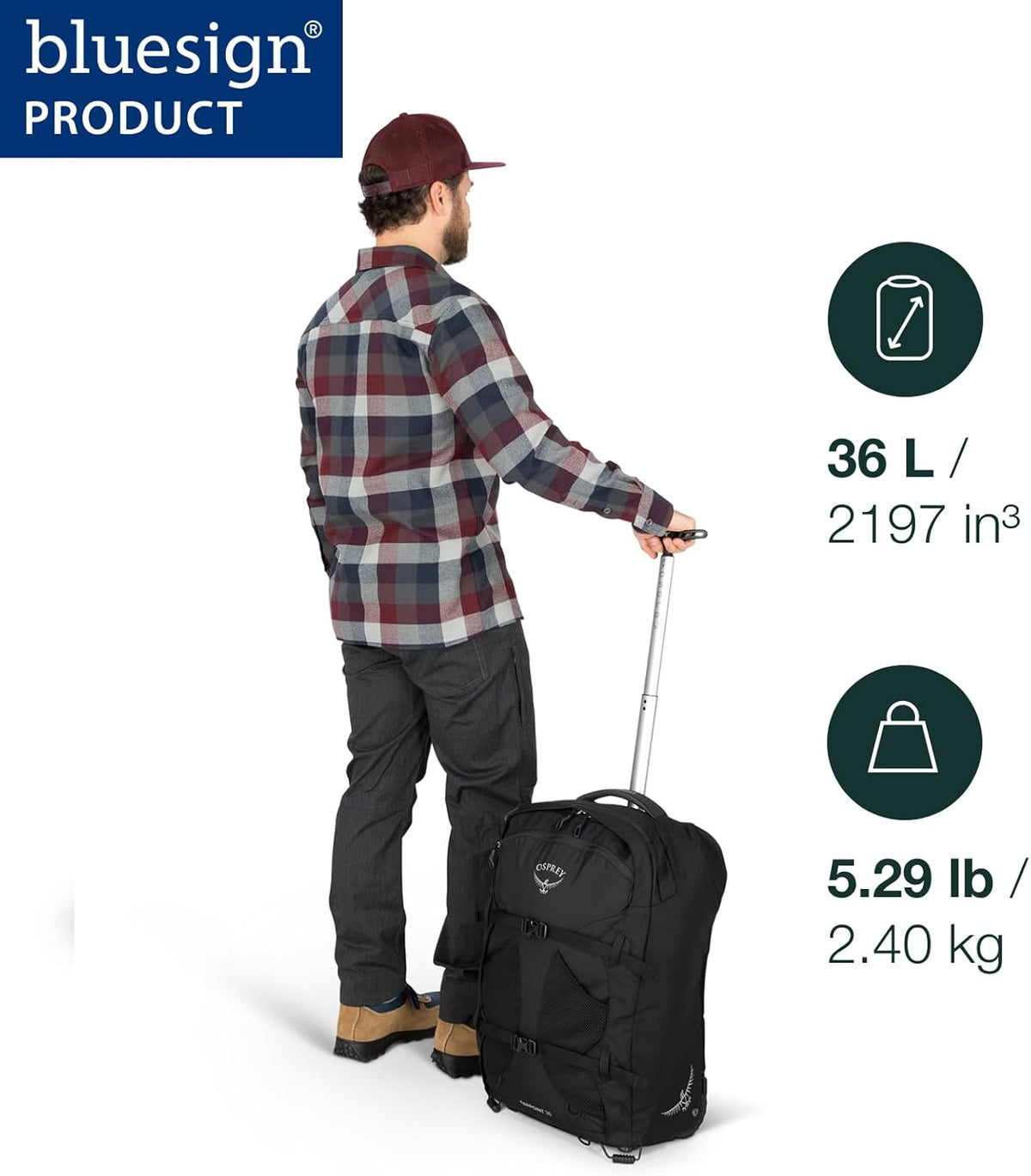 Black 65L Wheeled Travel Pack F347990