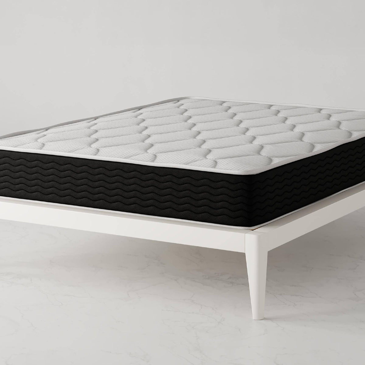 Queen Encased Coil and Memory Foam Hybrid Mattress O8873