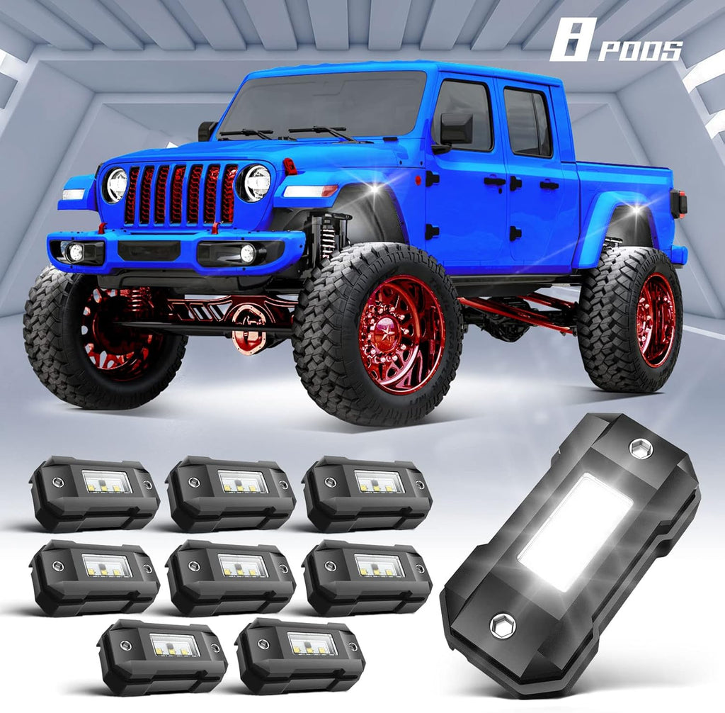 White 20 Pods Waterproof LED Rock Lights K13245
