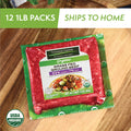 Organic Grass Fed 93/7 Ground Beef, Twelve 1 lb Packages S165264