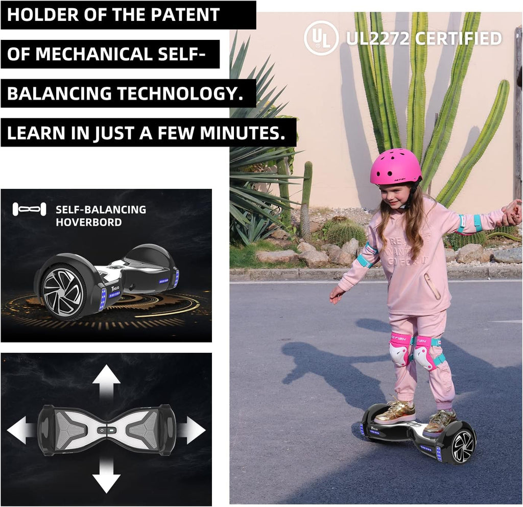 6.5" Self Balancing Scooter with Bluetooth Speaker and LED Lights G32564