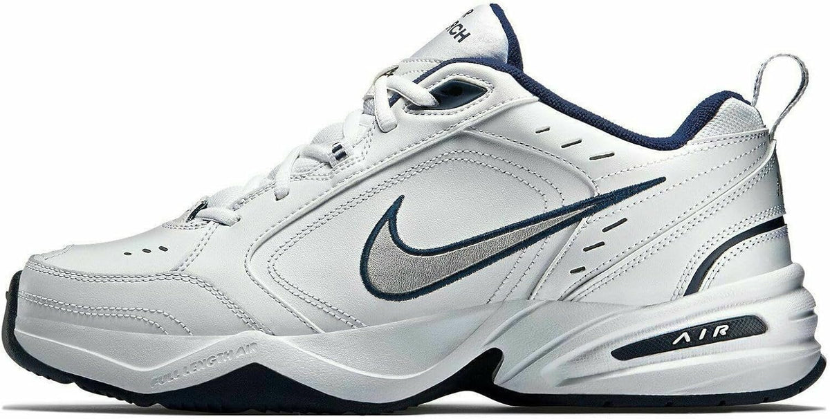 White/Metallic Silver/Navy Men's Walking Shoes V500434