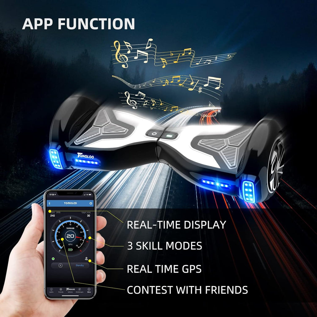 6.5" Self Balancing Scooter with Bluetooth Speaker and LED Lights G32564