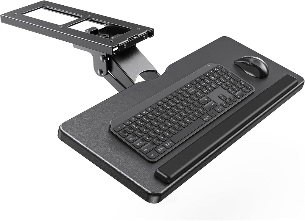 Black Sliding Keyboard & Mouse Tray, 24.99” W x 9.84” D G4765