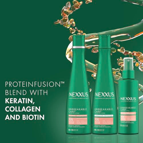 3 Pack Shampoo, Conditioner, and Leave-In Spray for Fine and Thin Hair with Keratin, Collagen, Biotin O55171