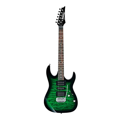 Transparent Green Burst 6 String Solid-Body Electric Guitar L3950