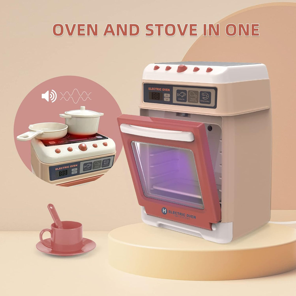 Toy Kitchen Set with Blender, Coffee Maker, Mixer and Toaster D7410