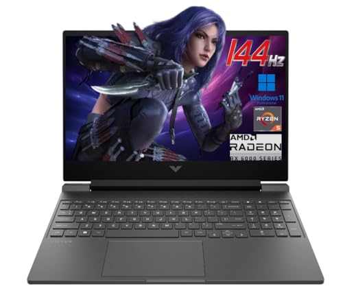 15.6" 144Hz FHD Gaming Laptop, AMD Ryzen 5 7535HS, 16GB DDR5 RAM, 512GB SSD, AMD Radeon RX 6550M, Backlit Keyboard, Windows 11 Pro, Mica Silver A899