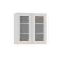 30x30x14 in. Wall Cabinet with Frosted Glass Doors in Vanilla White H243758
