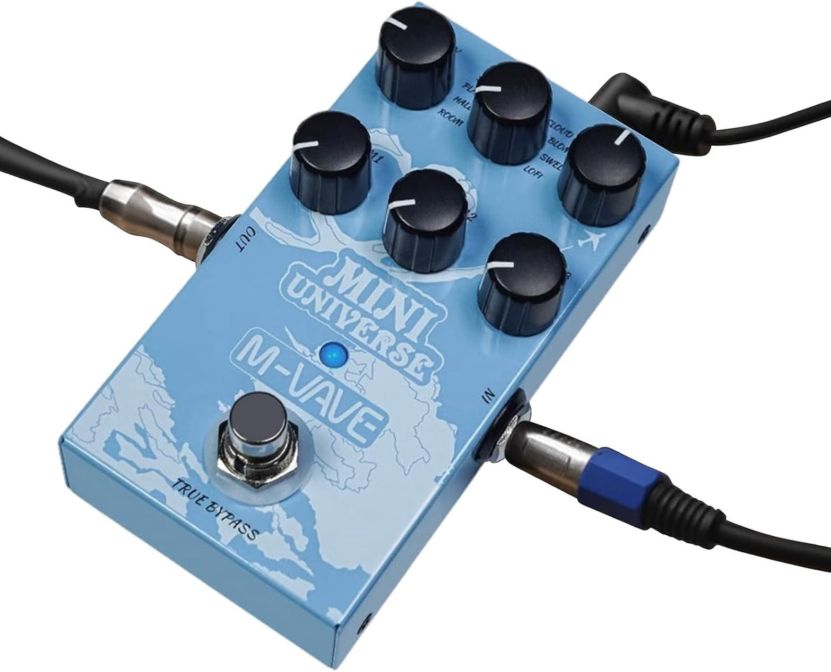 Digital Reverb Pedal with 9-Mode Reverb Selection for Guitar Bass V65334