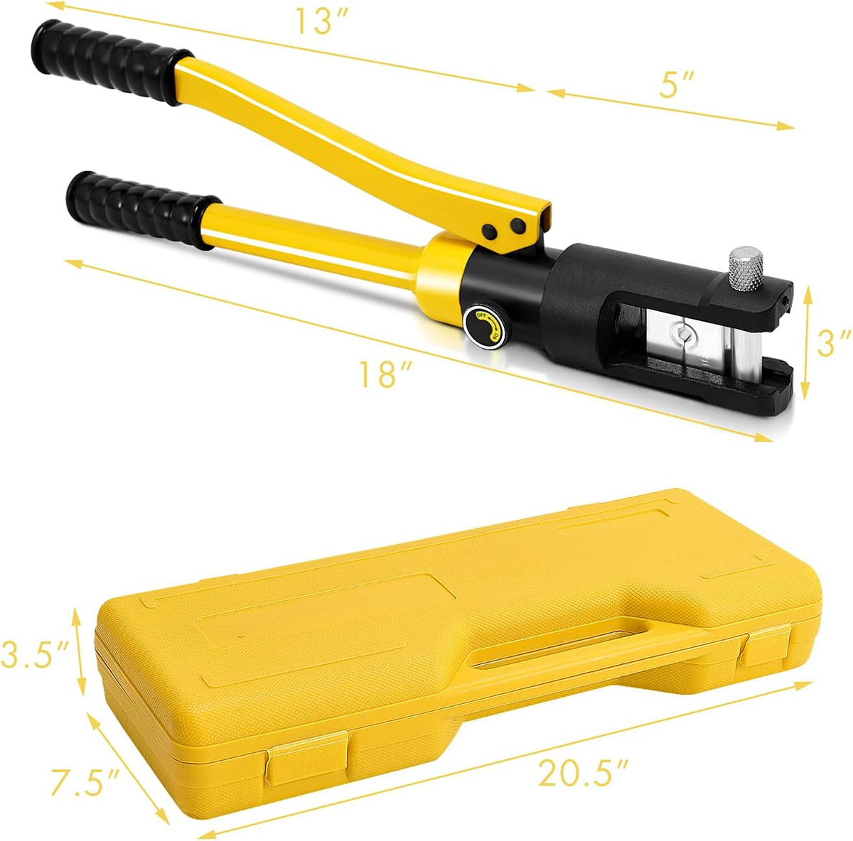 16 Ton Hydraulic Wire Crimping Tool Set with 11 Dies H7431