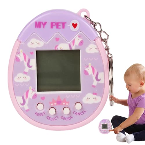 Purple Virtual Electronic Pet Keychain Game Machine N347791