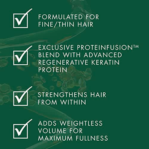 3 Pack Shampoo, Conditioner, and Leave-In Spray for Fine and Thin Hair with Keratin, Collagen, Biotin O55171
