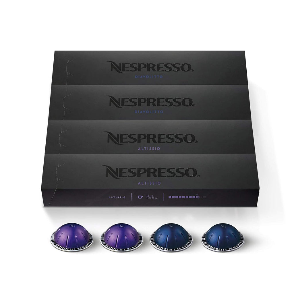 40 Count Nespresso Capsules VertuoLine Espresso and Coffee Variety Bundle X413514