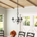 Black 3 Light Candle Style Chandelier K210