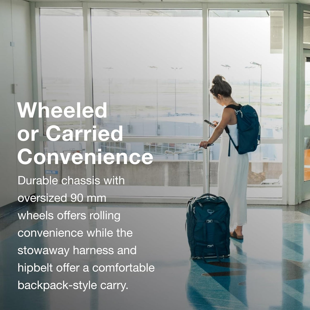 Black 65L Wheeled Travel Pack F347990