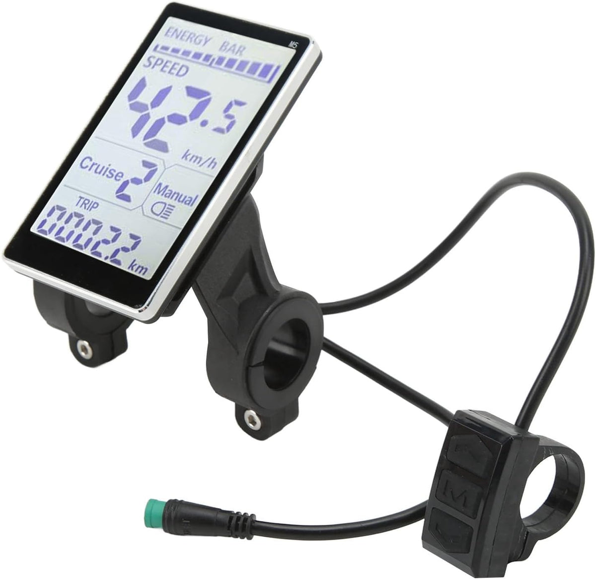 24V 36V 48V 60V 5 Pin M5 LCD Panel Screen for 31.8 22.2mm Handlebar Electric Bikes K350