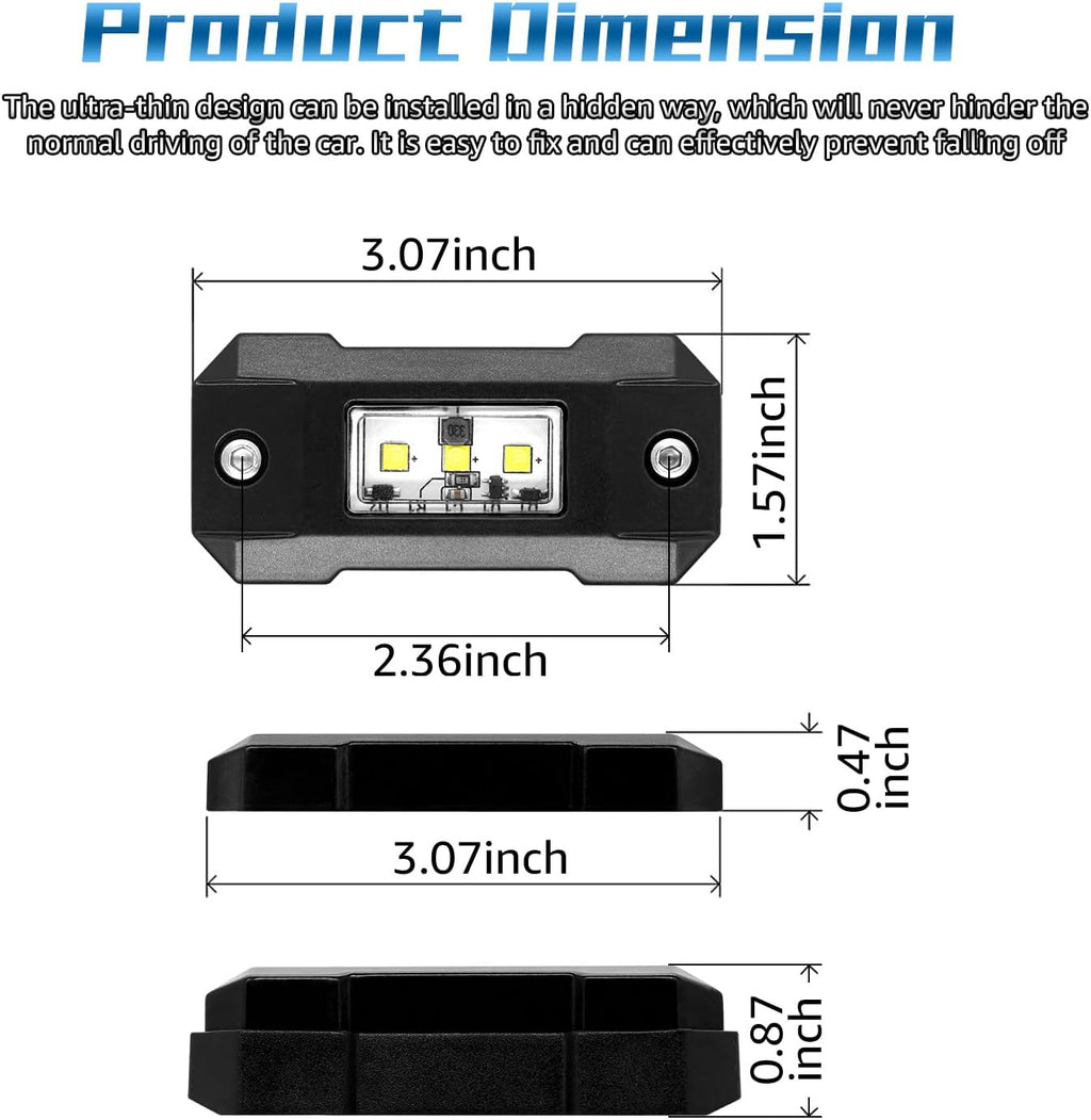 White 20 Pods Waterproof LED Rock Lights K13245