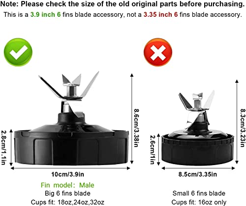 6 Fins Pro Extractor Blade for Nutri Ninja Auto iQ E4701