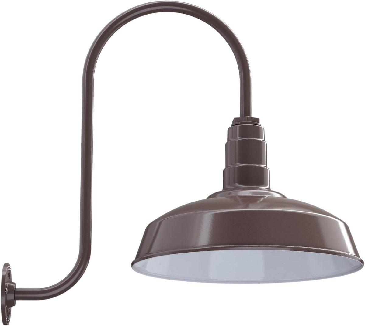 16 Dome Gooseneck Galvanized Outdoor Wall Mounted Barn Light J45616