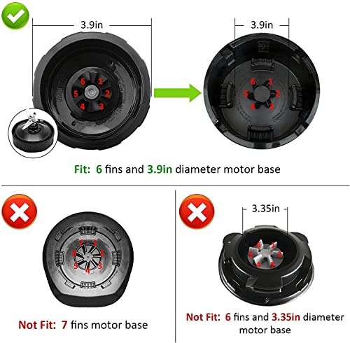 6 Fins Pro Extractor Blade for Nutri Ninja Auto iQ E4701