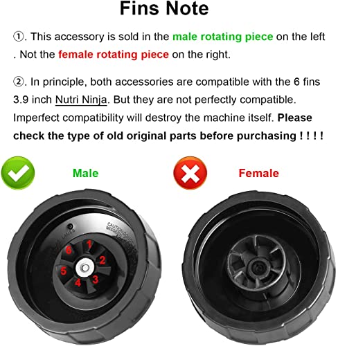 6 Fins Pro Extractor Blade for Nutri Ninja Auto iQ E4701