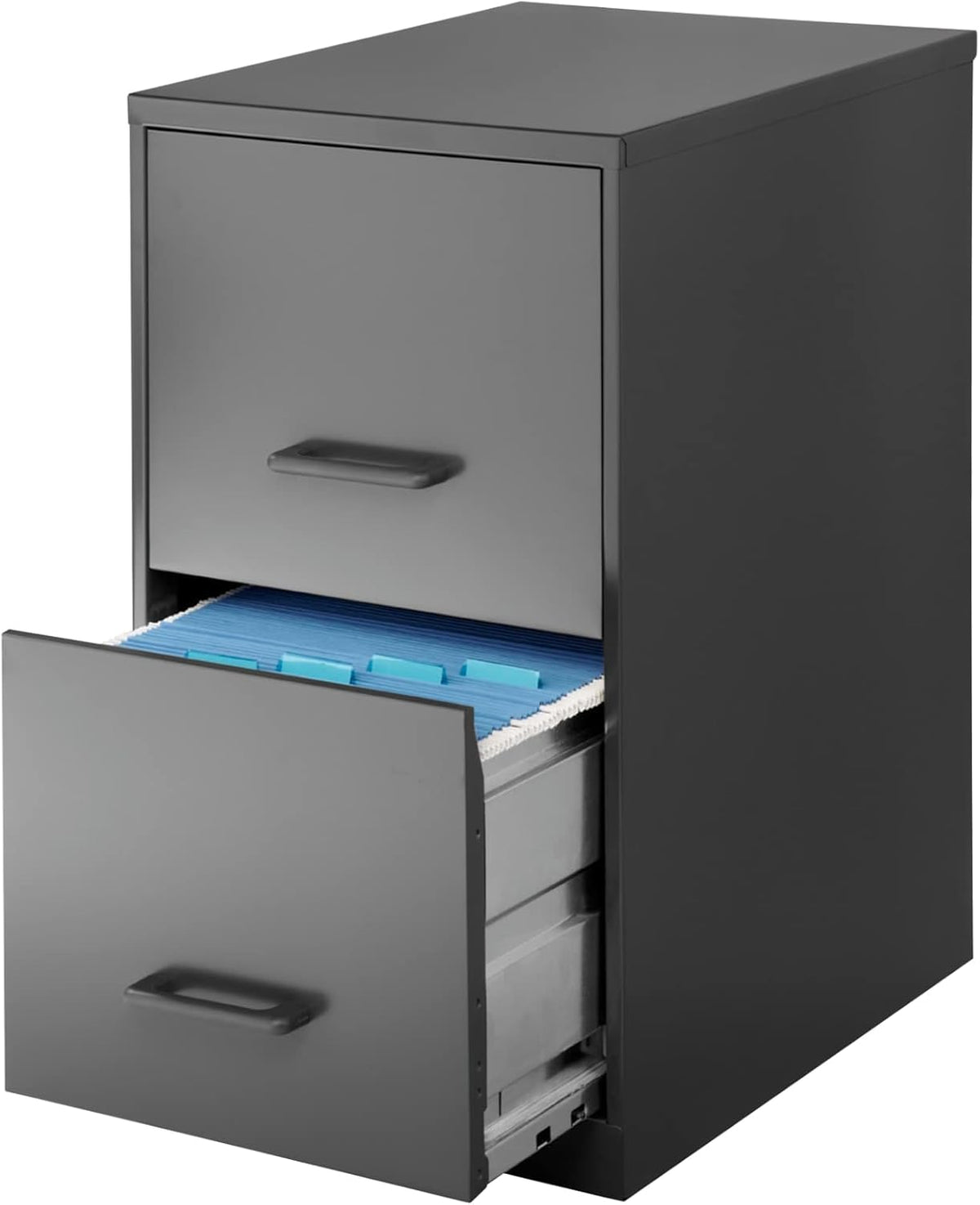 Charcoal 2-Drawer Vertical File Cabinet D608