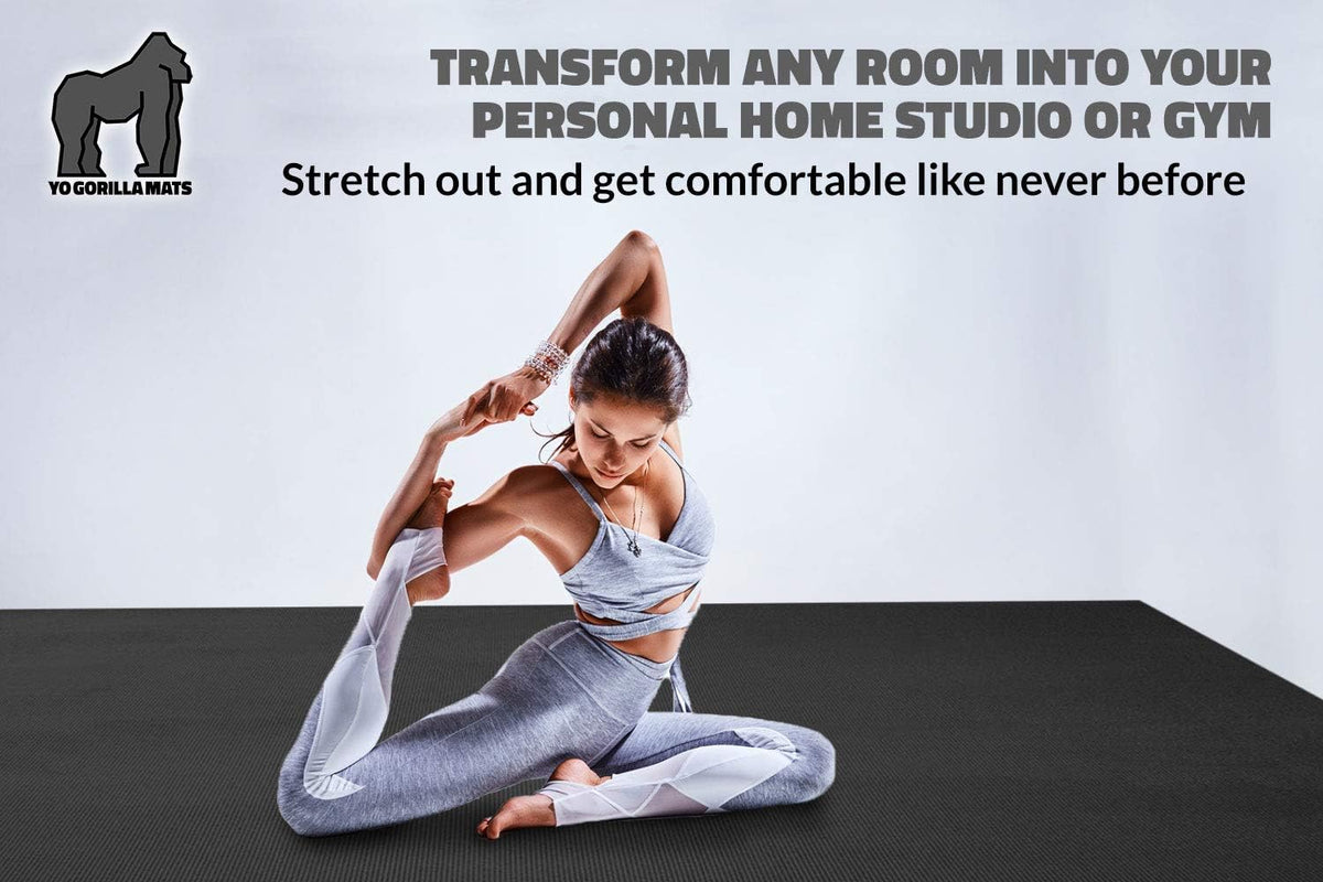 Large Yoga Mat 7' x 5' x 8mm Non-Slip Exercise Mat N1029