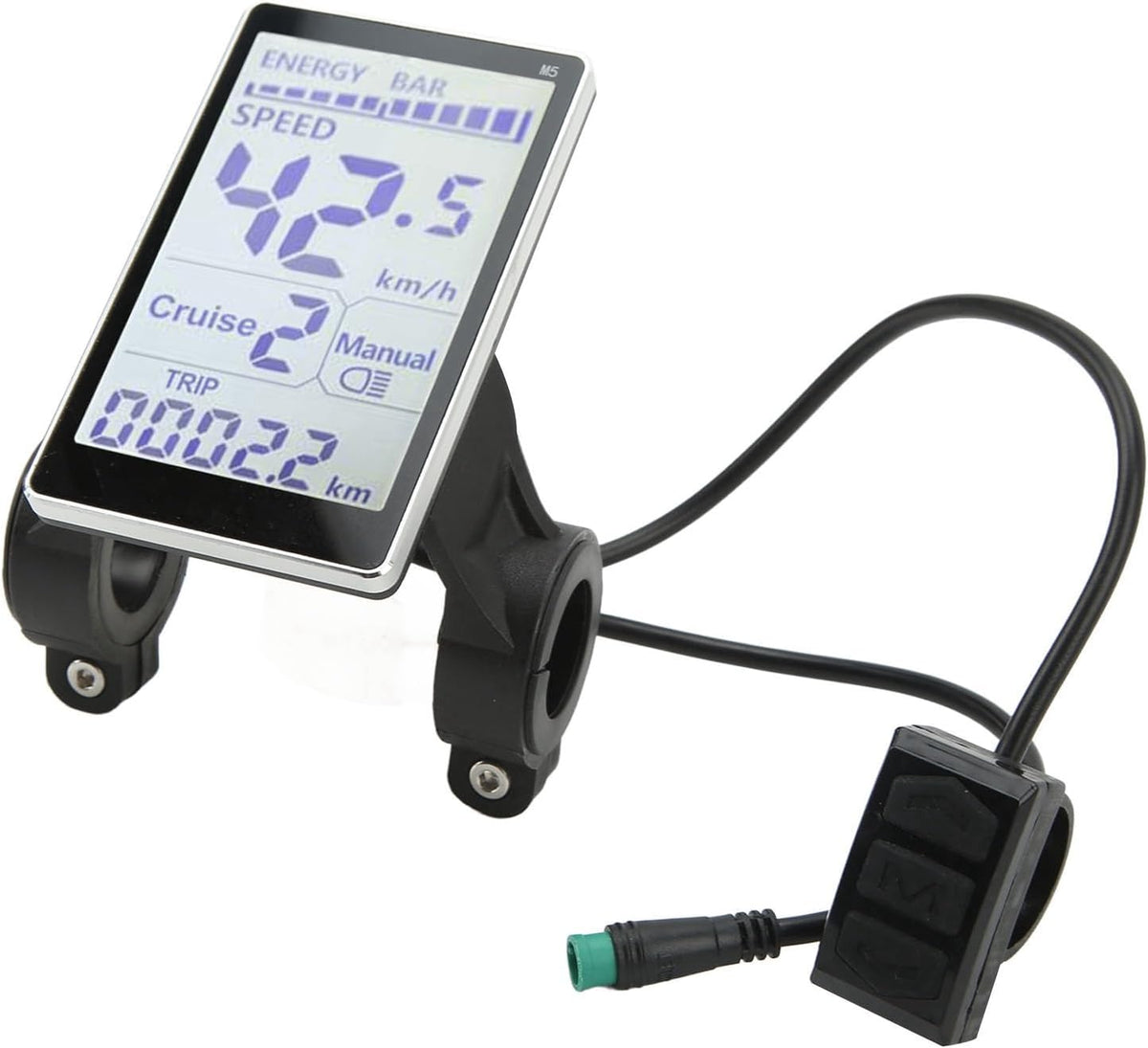 24V 36V 48V 60V 5 Pin M5 LCD Panel Screen for 31.8 22.2mm Handlebar Electric Bikes K350