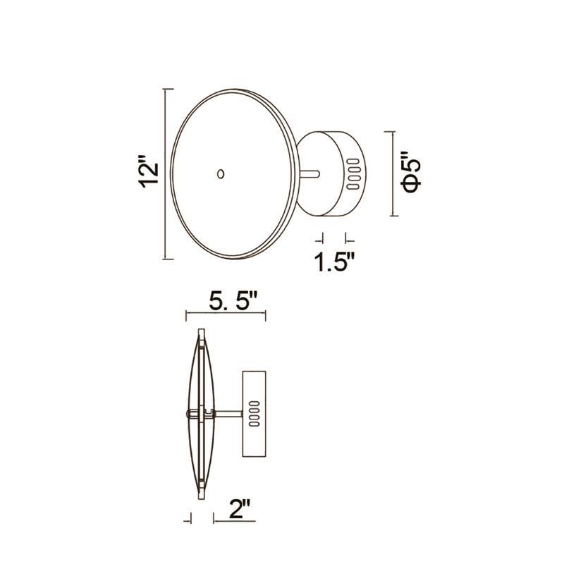 Brass Finish LED Sconce I28728
