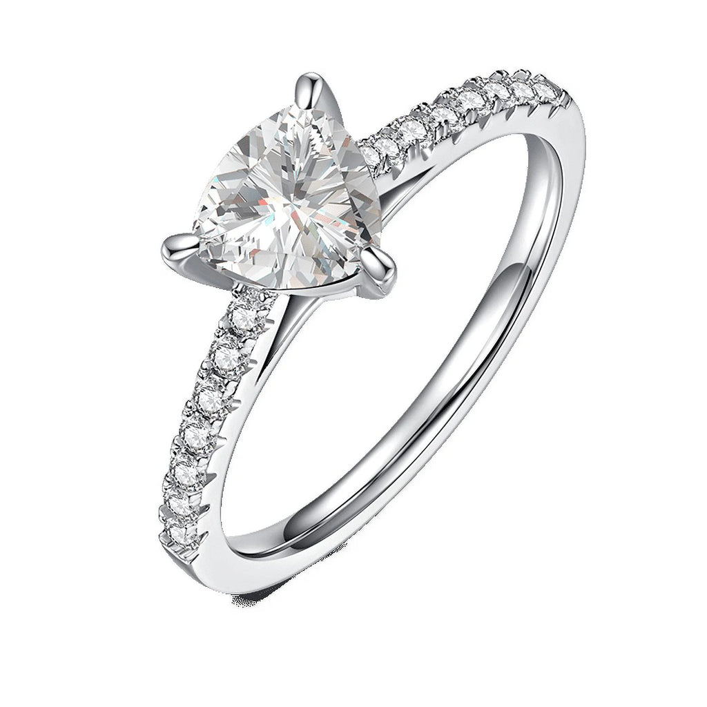 Pear Cut Moissanite Engagement Ring F7862
