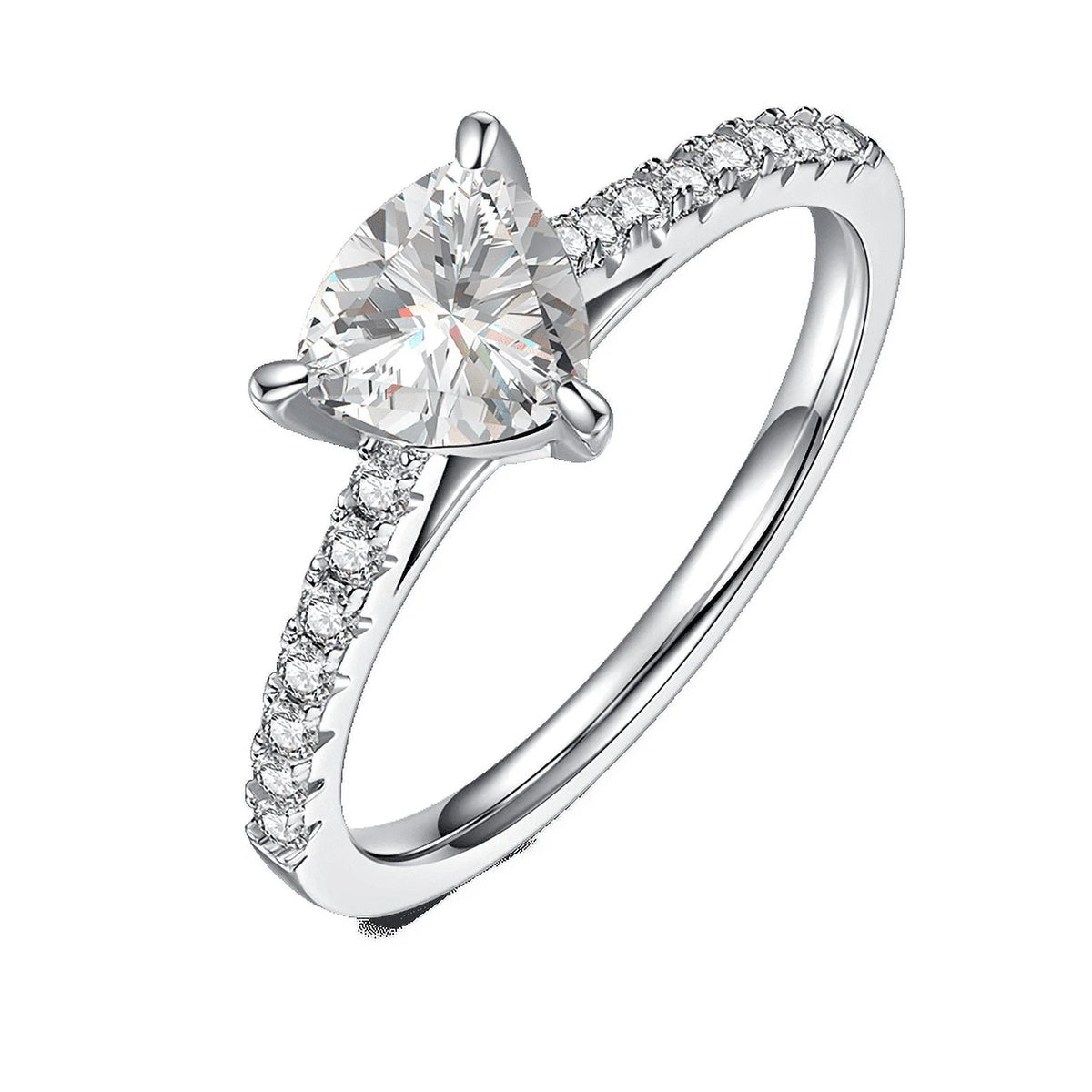 Pear Cut Moissanite Engagement Ring F7862