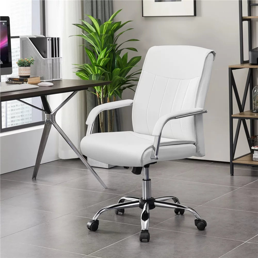 White PU Leather Executive Chair E679