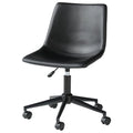 Black Faux Leather Swivel Desk Chair A137