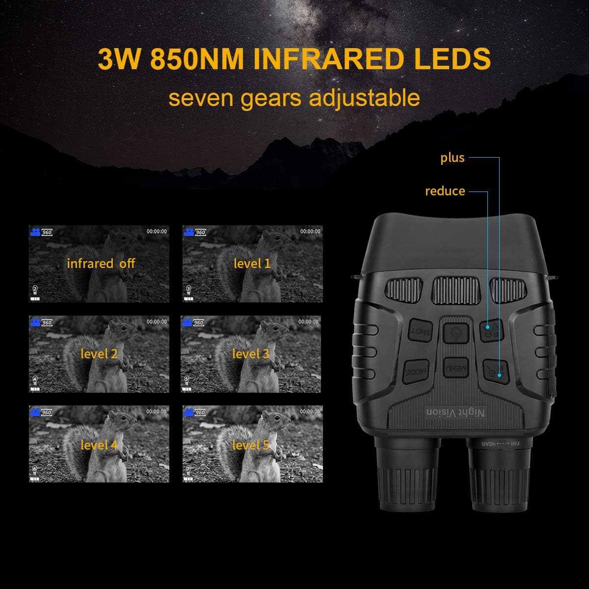 Digital Infrared Night Vision Binoculars with 32G Memory Card G113555