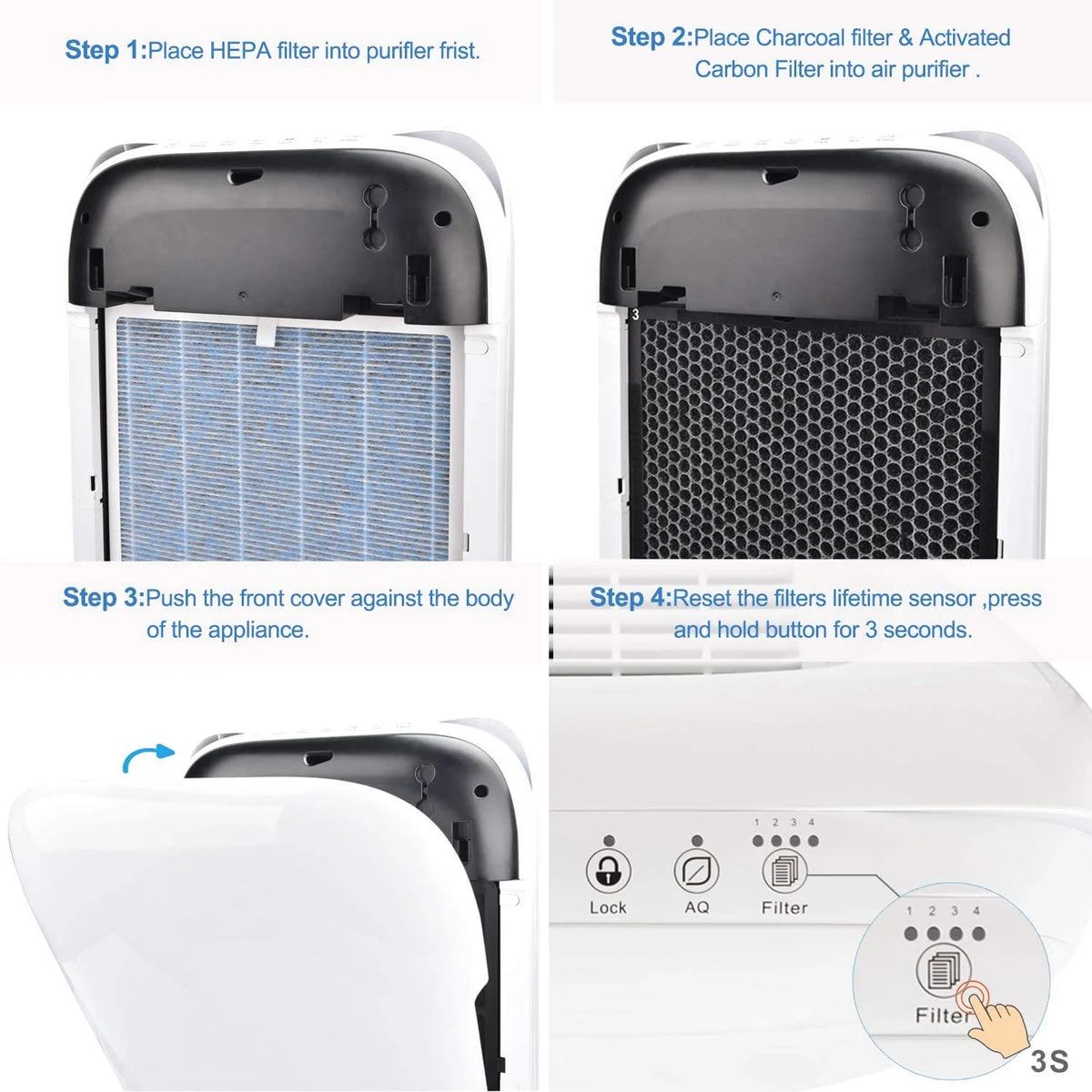 Smart Wi-Fi Air Purifier with H13 True HEPA Filter, White W290013