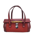 Pre-Owned Canvas Bamboo Handbag K611456