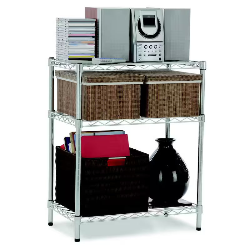 3-Tier Steel Wire Shelving Unit F101