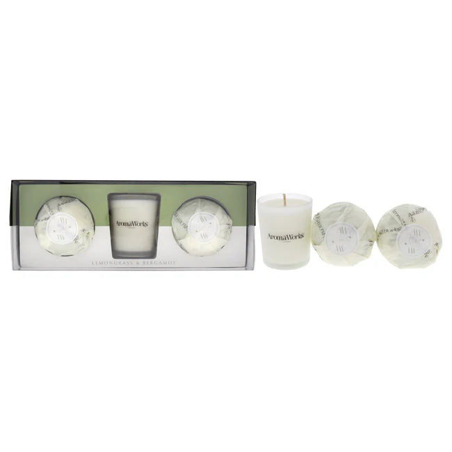 3 Pc 2.65oz Lemongrass and Bergamot Candle Set D95623